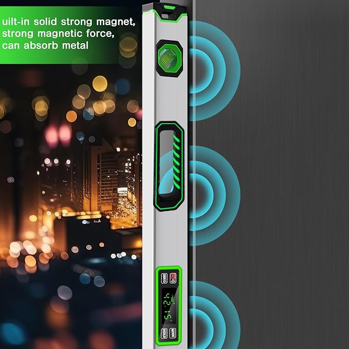 Kanayu Digital Level Digital 40'' LCD Display Magnetic Torpedo Level Tool - Image 6