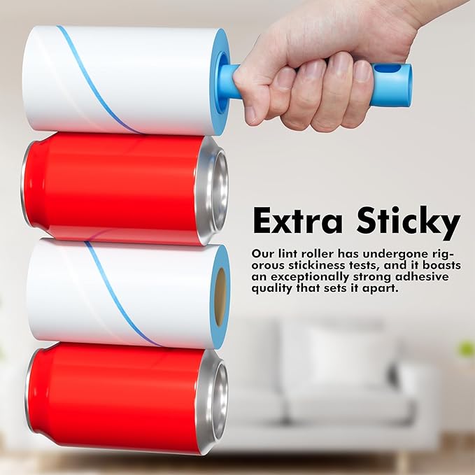 Extra Sticky Lint Roller, Mega Value Set 1000 Sheets - Image 6