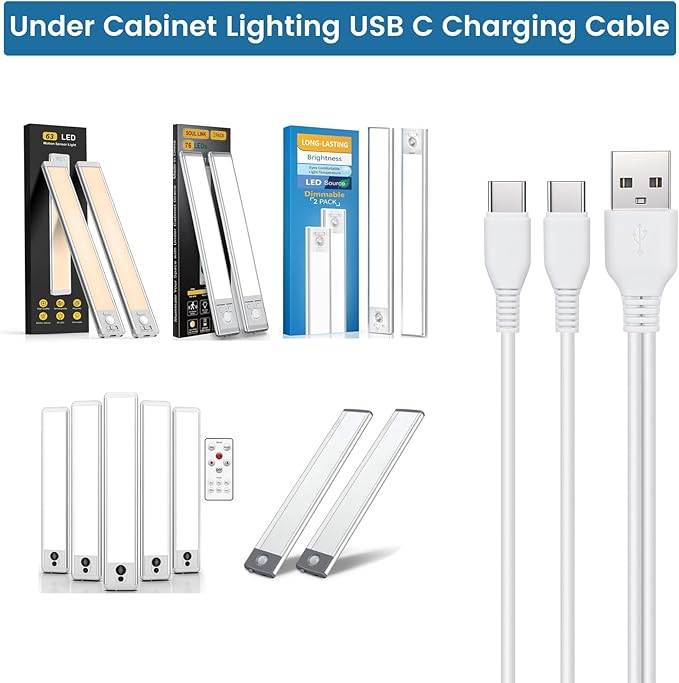 Under Cabinet Lighting USB C Charging Cable, Charger - Image 2