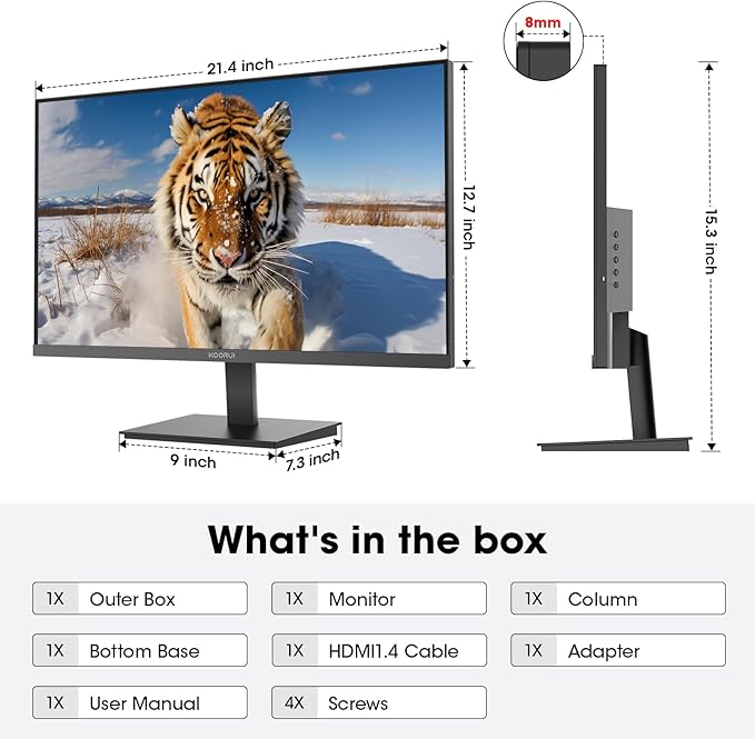 KOORUI 24-inch 120Hz Gaming Monitor IPS FHD sRGB 99% Support Freesync Computer - Image 7