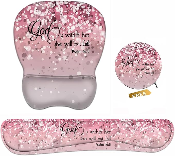 Ergonomic Mouse Pad Wrist Support and Keyboard Wrist Rest Set by Unknown