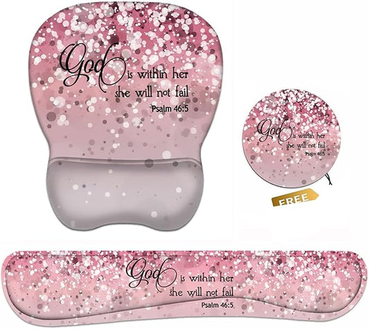Ergonomic Mouse Pad Wrist Support and Keyboard Wrist Rest Set by Unknown