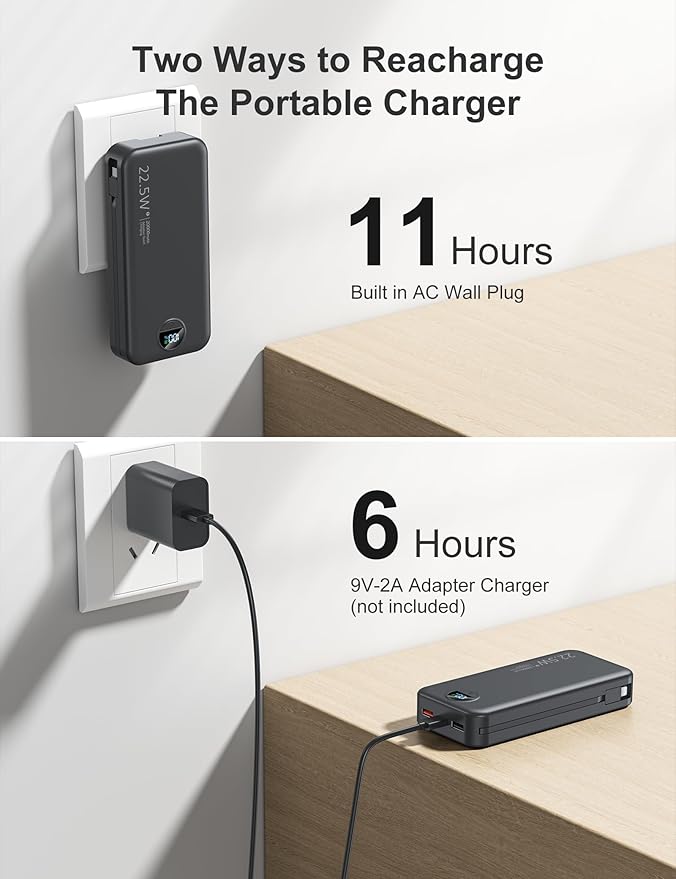 aonidi 20000mAh Ultra-Portable-Charger-Power-Bank PD20W - Image 5