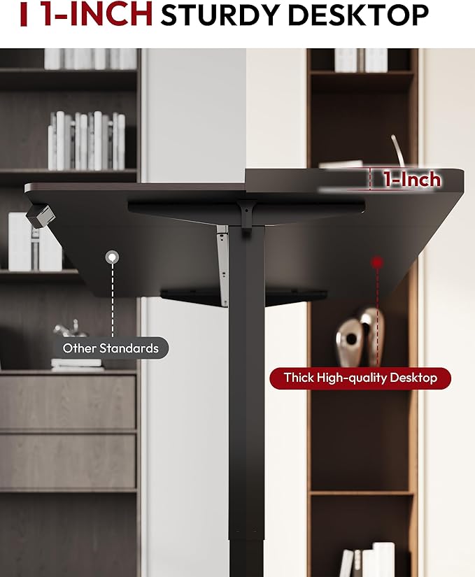 SANODESK Electric Standing Desk 48 x 30 Inches Whole-Piece Desktop Height - Image 6