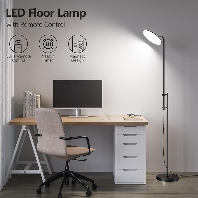 SUNMORY 32W/3000LM Floor Lamps, Super Bright LED Standing Lamp - Image 6