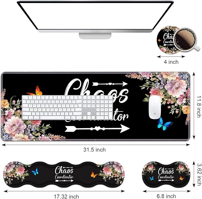 Ergonomic Keyboard Wrist Rest & Mouse Pad Wrist Rest Set, 31.5"x 11.8" Large - Image 2