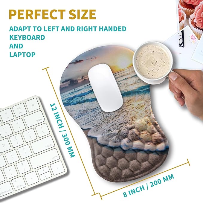 Hokafenle Ergonomic Mouse Pad Wrist Support, Wrist Rest Mousepad - Image 3