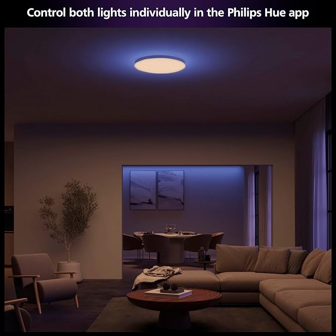Philips Hue Datura Smart Ceiling Panel White & Color Light, Voice Control - Image 4