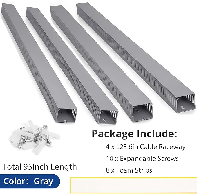 ZhiYo H2 x W2.4in Professional Server Rack Cable Management Raceway, 95in Cable - Image 5