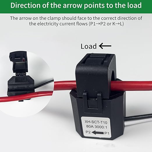 Smart Energy Monitor with 2PCS 120A CT Clamps Home Electricity Usage Meter - Image 3