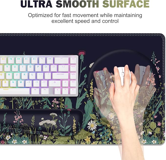 ToLuLu Desk Mat, XXL Large Mouse Pad Wrist Support Set，4 in1 Gaming Mousepad - Image 3