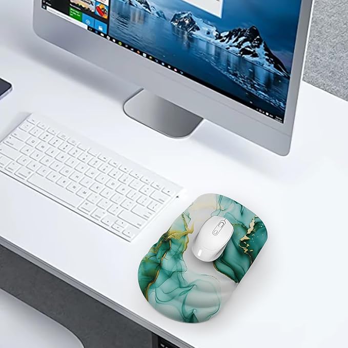 Mouse Pad Wrist Wrist Rest, Comfortable Memory Foam Wrist Rest, Non-Slip PU Base - Image 7