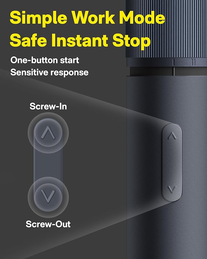 HOTO Electric Screwdriver Kit, Upgraded 1/4'' Hex 25 Bits, Magnetic Lid - Image 7