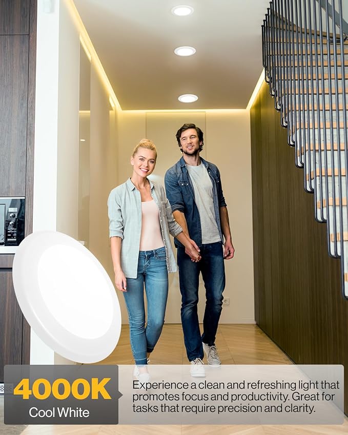 Sunco 96 Pack LED Disc Lights Ceiling 6 Inch, Flush Mount Disk Light, Recessed - Image 3