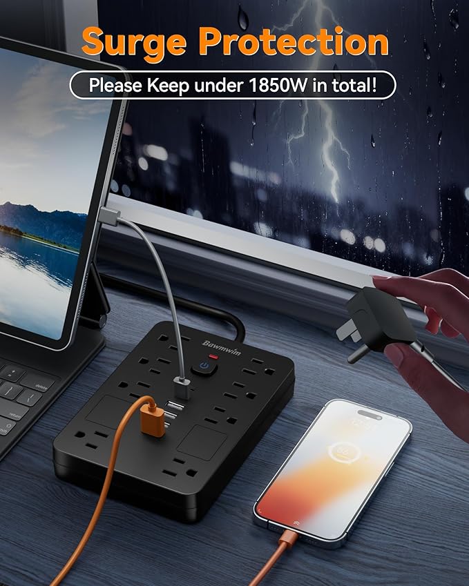 Bawmwim Surge Protector Power Strip - Image 6