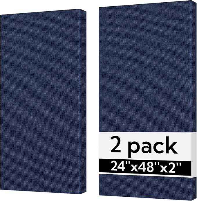 Olanglab Sound Absorbing Acoustic Wall Panels 2 Pack, Large Fabric Wrapped by Olanglab