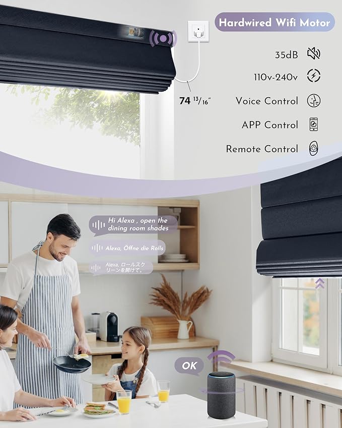 Graywind Smart Roman Shades Compatible - Image 3