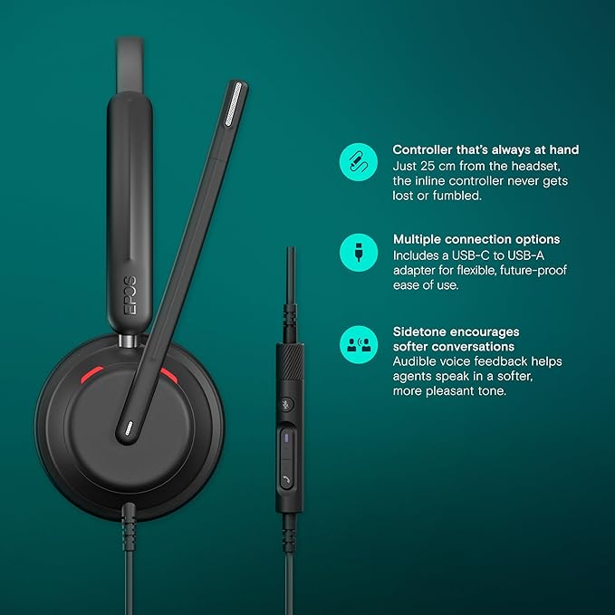 EPOS IMPACT 760T Dual-Sided Wired Headset - Image 3