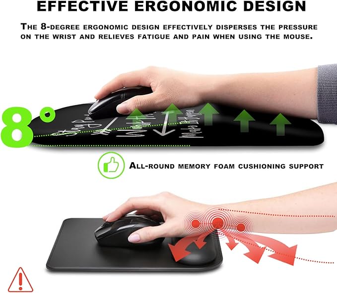 KUOSGM Mouse Pad Wrist Support, Ergonomic Mouse Pad - Image 5