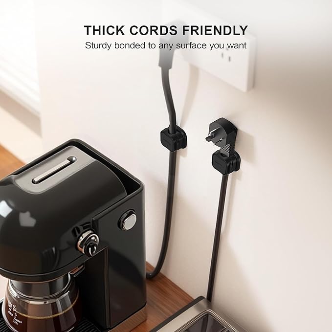 6 Pack Magnetic Cable Clip Organizer Cord Holder, Picozon Adhesive Cable - Image 4