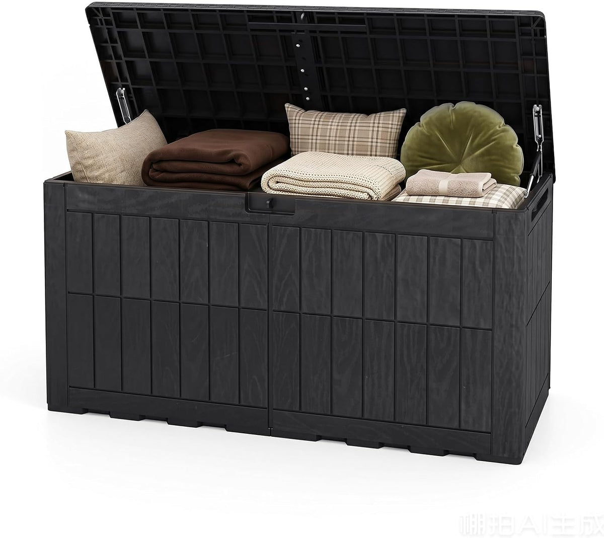 tangkula 100 gallon outdoor storage box with lockable, main product view