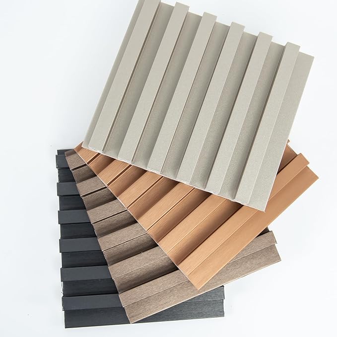 Art3dwallpanels Slat Wall Paneling, 4 Pack Glossy Metal Finish WPC Soundproof - Image 2