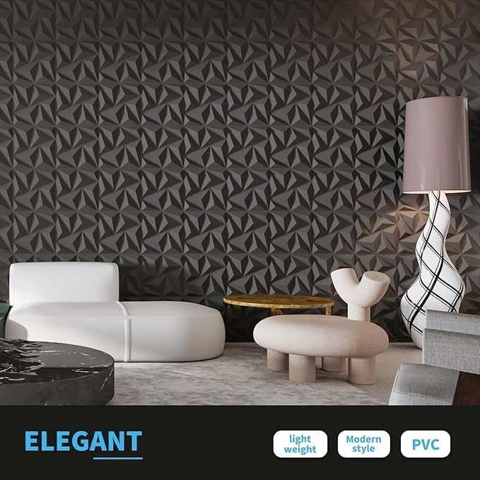 Art3d 3D Wall Panels 100 Pack, 11.8" x 11.8" PVC Wall Panels - Image 6