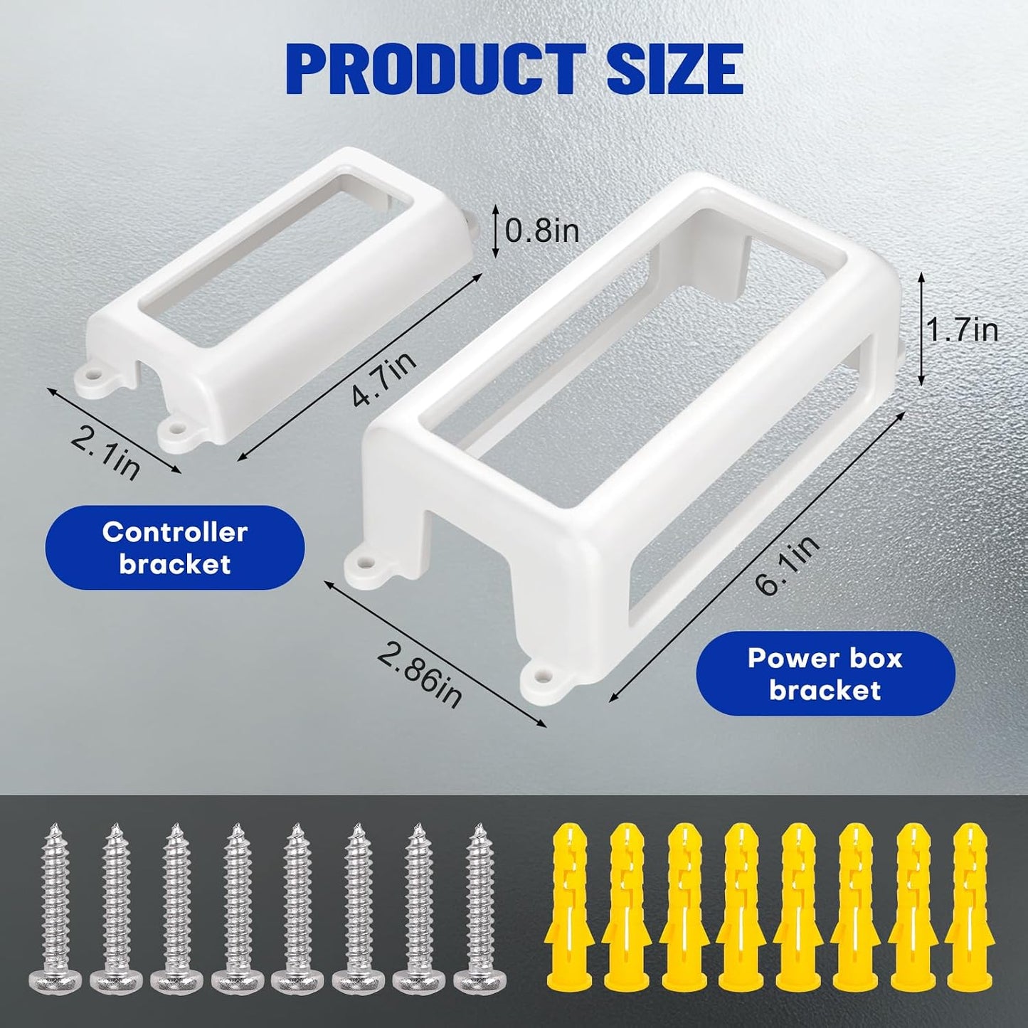 Fit for Govee H705 / H706 Light Controller Bracket & Power Bracket Set, Wall Mount Compatible with Govee Control Box and Power Adapter, Pro Model/Regular Version