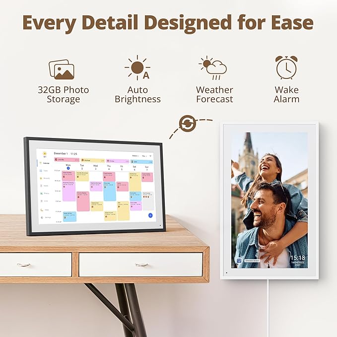Dragon Touch Digital Calendar 21.5 Inch Touch Screen, Electronic Wall Calendar - Image 8