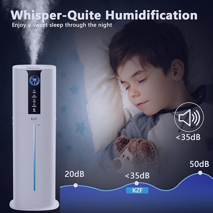 9L Smart Humidifiers for Bedroom Large Room, 2.3Gal Cool Mist Top Fill Diffuser - Image 8