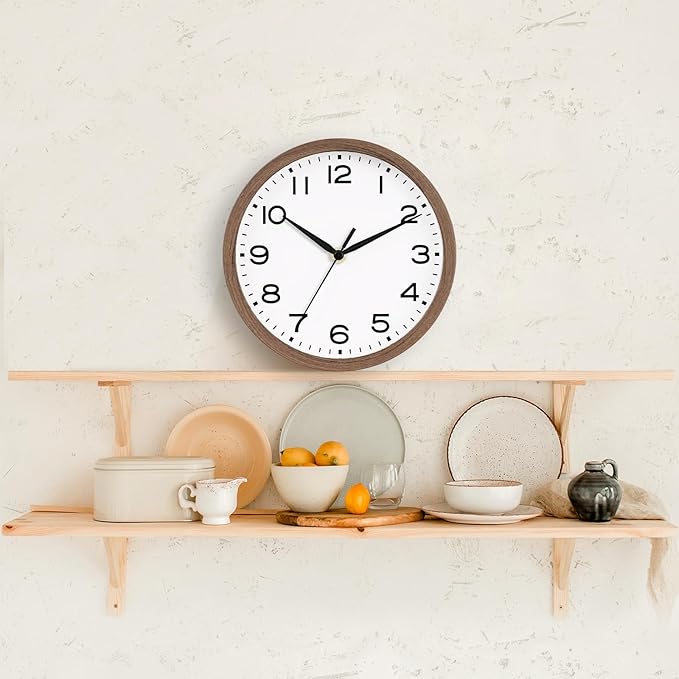 AKCISOT Wall Clock, Modern Small Wall Clocks Battery Operated 8 Inch, Silent - Image 6