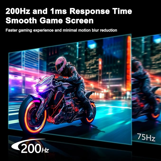 SANSUI 27 Inch WQHD 2560 x 1440 IPS Gaming Monitor, 200Hz 180Hz 1ms Computer - Image 2