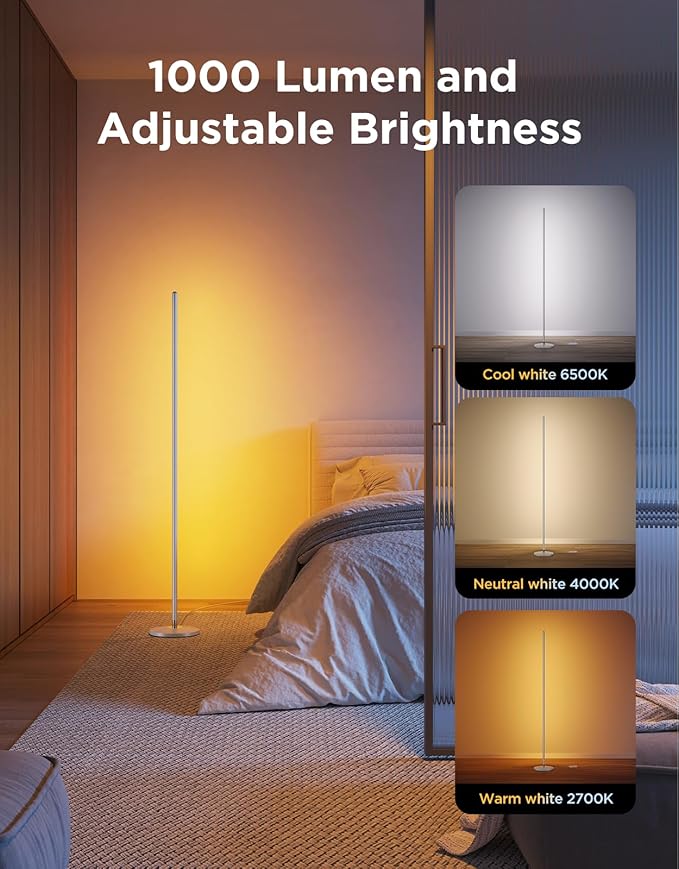 Govee RGBIC Floor Lamp, LED Corner Lamp Works - Image 6
