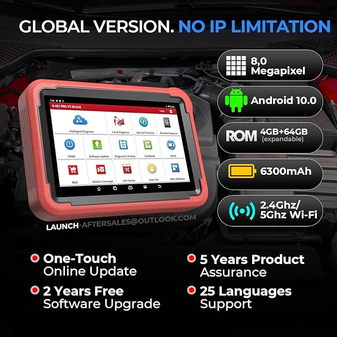 Launch X431 PROS V 5.0, 2026 Newly Bidirectional Scan Tool, 38+ Reset - Image 7