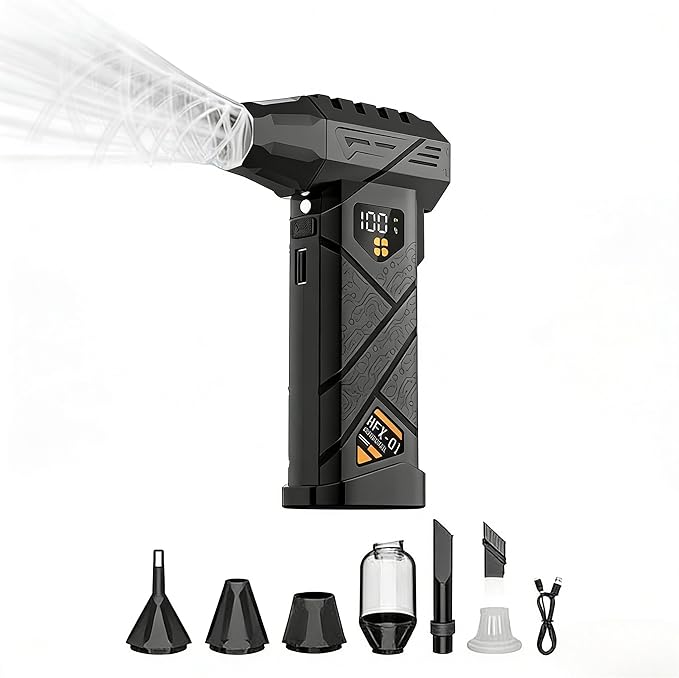 PURECOTERA Powerful Car Vacuum Cleaner, Compressed Air Duster - 6000 mAh by PURECOTERA