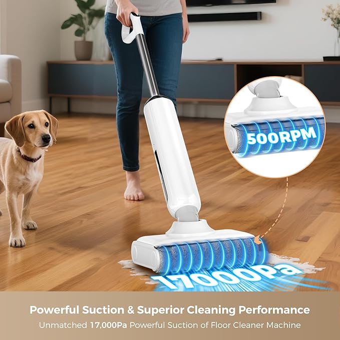 HABIUBIU Wet Dry Vacuum Cleaner, 180° Lay-Flat Cordless Vacuum Mop Combo - Image 3