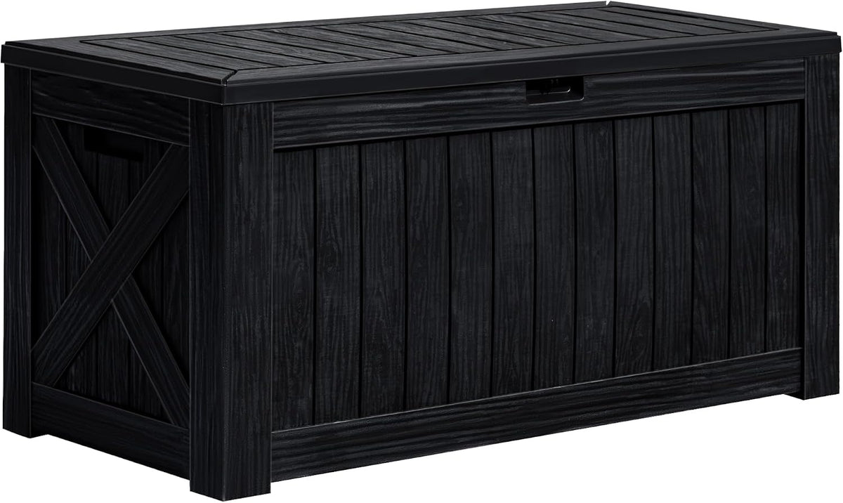 greesum 120 gallon deck box, resin outdoor storage, main product view