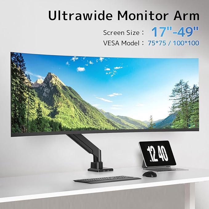 PUTORSEN 17-49 Inch Ultrawide Monitor Arm, Heavy Duty Monitor Arm, Premium - Image 2