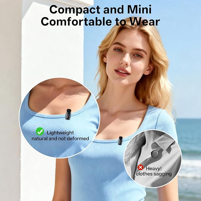 Yuaceuco Mini Wireless Lavalier Microphone - Image 4