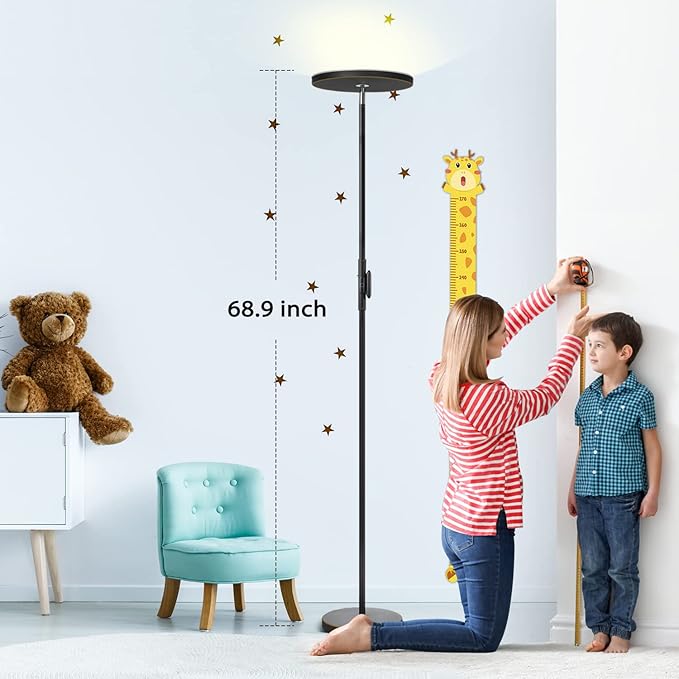 JOOFO Floor Lamp, 30W/2400LM Sky LED Modern Torchiere 3 Color Temperatures - Image 7