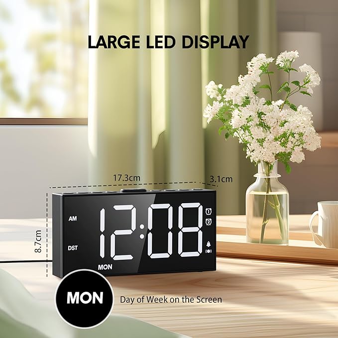 Mesqool Loud Alarm Clock for Heavy Sleeper, - Image 7