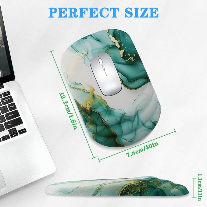 Mouse Pad Wrist Wrist Rest, Comfortable Memory Foam Wrist Rest, Non-Slip PU Base - Image 6