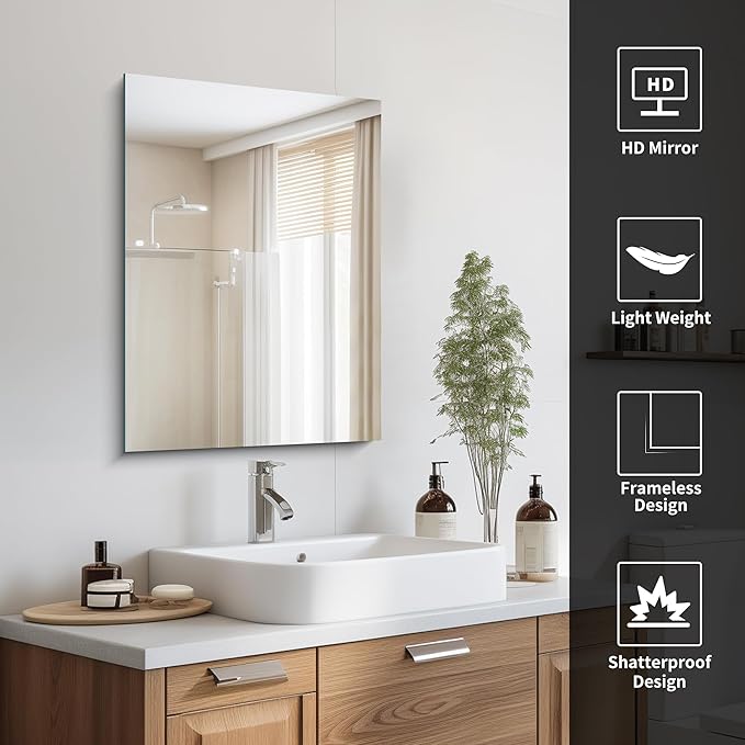 CILIBER Frameless Mirror, 18x24 Mirrors - Image 5