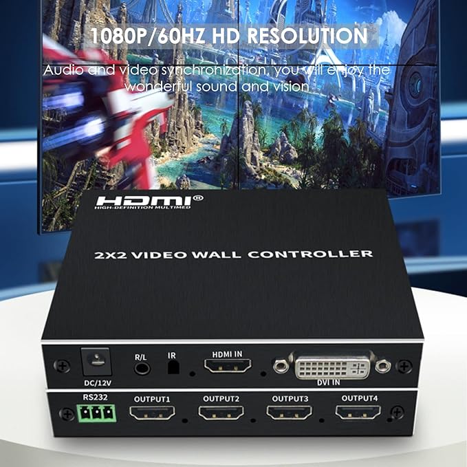 Video Wall Controller, 4K HD Display Seamless Splicing Processor - Image 6