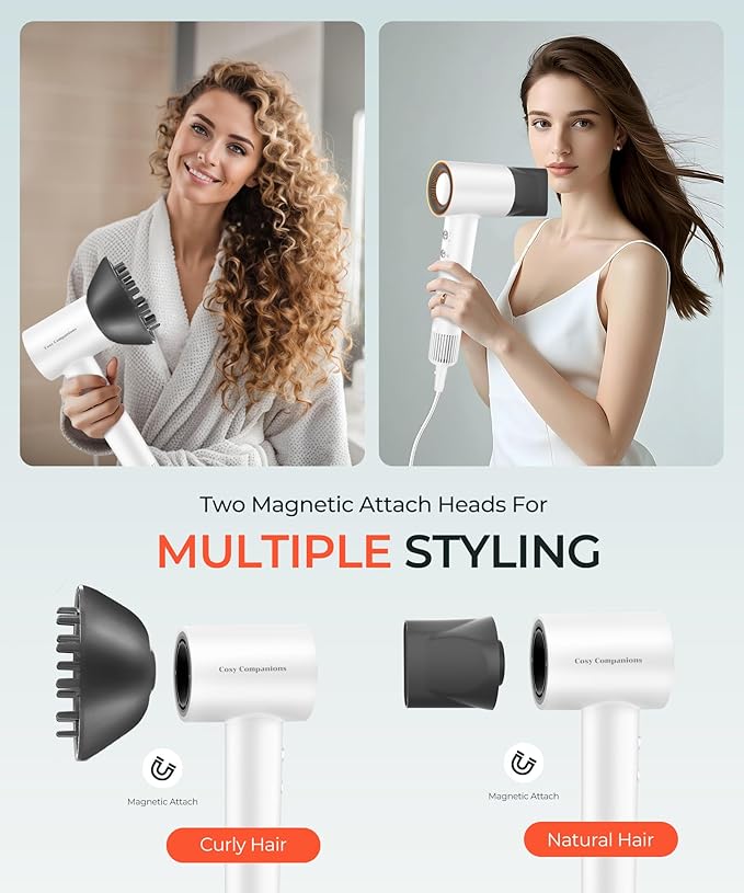 Cosy Companions Hair Dryer, 150000 RPM High-Speed Blow Dryer - Image 5