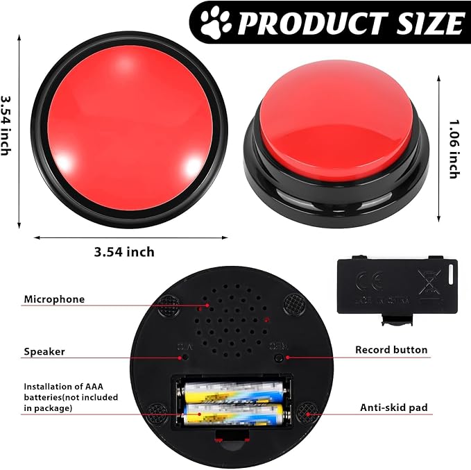 10 PCS Red Voice Recording Buttons - Image 3
