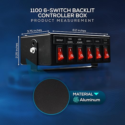 Ultra Bright Lightz 1100 6-Switch Backlit Controller Box | Emergency Vehicle - Image 5