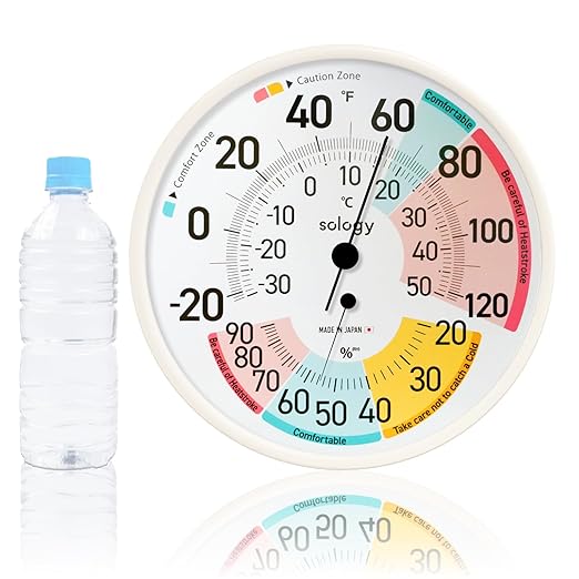 sology Analog Thermo-Hygrometer, Thermometer, Hygrometer, Made in Japan by Unknown