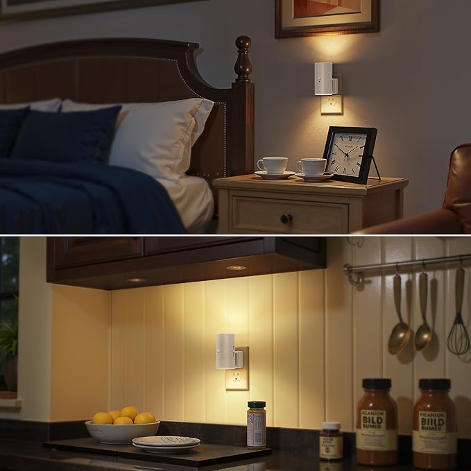 Briignite Motion Sensor Night Light, 2 Pack Motion Activated Plug in Night - Image 8