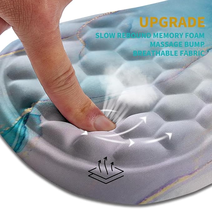 Hokafenle Ergonomic Mouse Pad Wrist Support, Wrist Rest Mousepad - Image 2